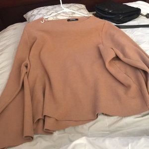 Nude long sleeve top from Zara